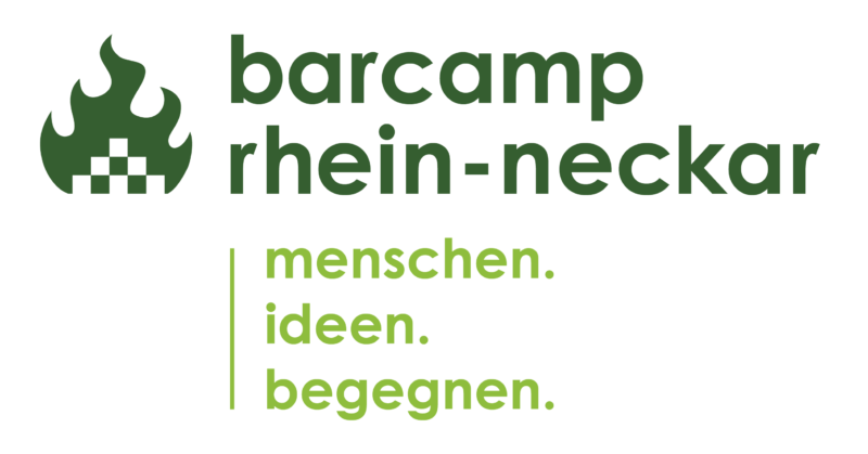 Logo: Barcamp Rhein-Neckar, menschen. ideen. begegnen.